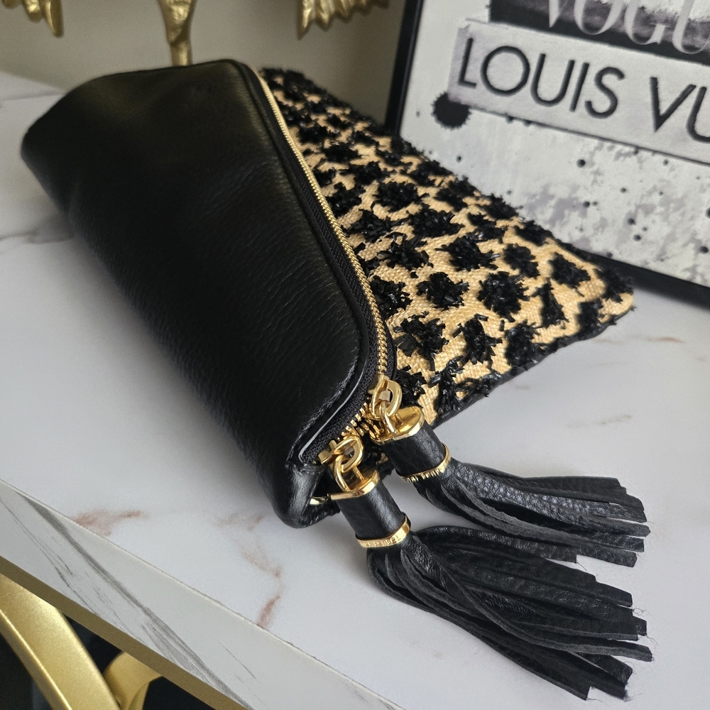 NWT Henri Bendel The Debutant Raffia Clutch Crossbody Bag - Picture 10 of 12